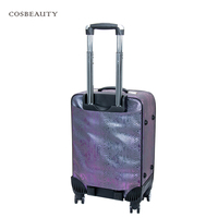KONCAI Valise à roulettes professionnelle pour le maquillage Valise à roulettes Valise à roulettes professionnelle pour le maquillage de l'artiste cosmétique Mallette pour le coiffeur
