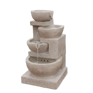 Jardin 4 pneus <span class=keywords><strong>fontaine</strong></span> d'eau solaire <span class=keywords><strong>fontaine</strong></span> d'eau en cascade avec sable noir couleur blanche grandes statues de jardin - Product Image 6