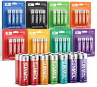 Piles alcalines AA en vrac, lot de 16, 1,5 V, étanches, durée de vie de 10 ans, écologiques, pour télécommandes, appareils photo, vente en gros