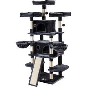بيع بالجملة مخصصة كبيرة الحجم الحديثة شجرة القط خشبية بيت خدش برج مع السيزال حار بيع القط كوندو - Product Image 5