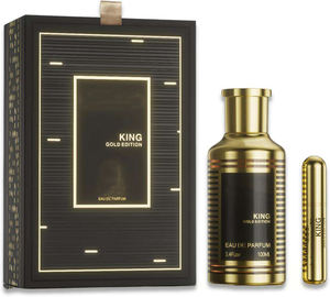 Parfums Arabes en Gros Édition Originale King Gold Cologne Eau de Parfum pour Hommes, Parfum Arabe de Dubaï pour Hommes, Coffret Cadeau - Product Image 3