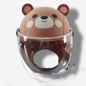 Lindo Animal de dibujos animados niños casco bicicleta patinaje sobre ruedas equilibrio Kart niños casco con gafas para invierno y verano - Product Image 1