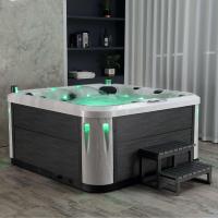 Moderna Bañera de Hidromasaje de Lujo para Exteriores, Jacuzzi Independiente para 4 Personas con Altavoz Bluetooth para Villas, Hoteles y Gimnasios