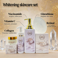 Ensemble de soins de la peau à la vitamine C naturelle OEM, soin du visage, anti-âge, hydratant, raffermissant, éclaircissant, collagène, glutathion, vitamine C