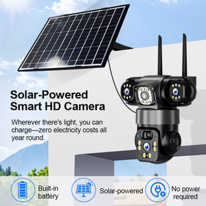 Three View Solar Powered Outdoor Surveillance <b>Camera</b> 1920x2160p Waterproof With <b>Night</b> <b>Vision</b> And Voice Intercom - Product Image 5