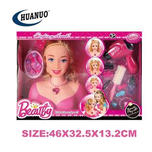 Ensemble de beauté personnalisé, jouet de coiffure, poupée en plastique, maquillage de mode, tête de poupée, jouet pour fille - Product Image 2