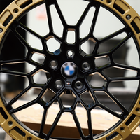 Jantes Beadlock Drag 17 et 18 pouces 18x7.5 17x9.5 5x120 5x112 Noir Mat à cinq branches fendues pour BMW M2 M240 M3 E46 Nouveau Style