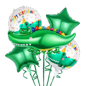 <span class=keywords><strong>Stilizzato</strong></span> cartone animato verde coccodrillo palloncino Set per la festa di <span class=keywords><strong>compleanno</strong></span> dei bambini con palloncini decorazione a tema oceano - Product Image 6