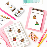 Pegatina Decorativa de Dibujos Animados, Rollo de Vinilo Adhesivo de Recompensa, Etiqueta de Pastel para Niños, Impermeable, Extraíble, Pegatinas Troqueladas Personalizadas