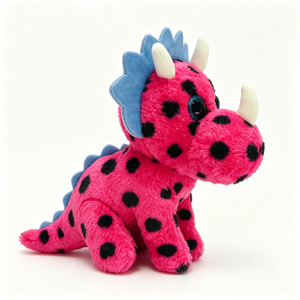Peluche de Triceratops personalizado, peluche de dinosaurio rosa, peluche de Triceratops con manchas, peluche de dinosaurio suave - Product Image 2