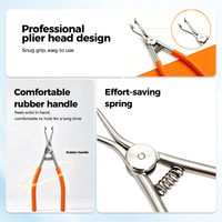 Pince à matrice dentaire OEM ODM avec logo personnalisé, poignée en caoutchouc orange, embout de précision en acier inoxydable, fourniture clinique