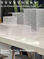 Boîte de présentation et support personnalisables en acrylique semi-transparent à effet pierre et vague d'eau, modèle A13, vente directe