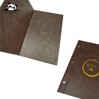 Couverture de menu de restaurant personnalisée en similicuir PU rigide A5/A4 avec impression sur mesure et design interne, pour boissons et aliments