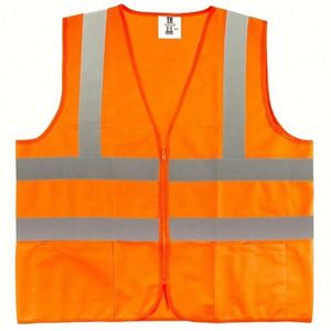 High Quality Reflector Security <b>Jacket</b> Construction <b>Reflective</b> Safety Mesh Vest With Custom Logo for Men - Product Image 5