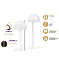 Lucite support de perruque pour salon de coiffure acrylique porte-perruque extension de cheveux porte-chapeau présentoir