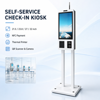 Kiosque de paiement intelligent tout-en-un numérique de 21,5, 23,8, 27 et 32 pouces avec SDK NFC, écran 1920x1080, caméra 2MP, stockage 8/128 Go et scanner QR