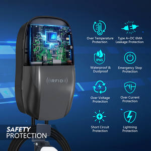 ที่ชาร์จไฟฟ้ากระแสสลับ EV ติดผนังอัจฉริยะ22Kw ใหม่เครื่องชาร์จในรถยนต์แบบเร็วที่ชาร์จในรถแบบ32A 2ช่องสำหรับใช้ในบ้าน - Product Image 4