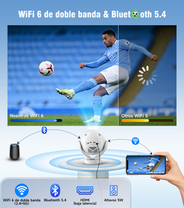 โปรเจคเตอร์พกพาคุณภาพสูง Football Design HY320F Magcubic Projetor ระบบ Android 14 สำหรับความบันเทิงภายในบ้าน - Product Image 4