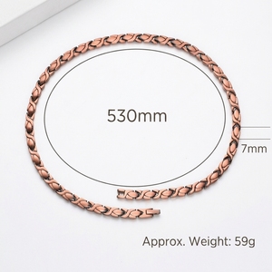 Kalung Terapi Magnetik Tembaga Murni Vintage EST yang Kuat, Bentuk Ikan, Rantai Sambung, Hadiah untuk Pria Wanita - Product Image 3