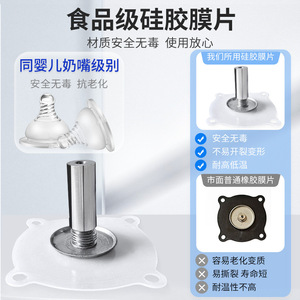 Vanne solénoïde à diaphragme à action directe de qualité alimentaire, 1 pouce, en acier inoxydable, à raccord sanitaire, normalement fermée, pour l'alimentation en eau - Product Image 4