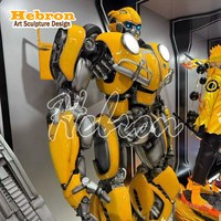 Özelleştirilmiş Büyük Açık Alan Plaza Robotu Transformer Serisi Optimus Prime Bumblebee Reçine Fiberglas Heykeli