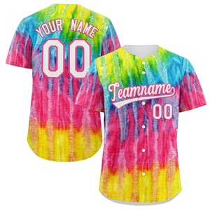 Origineel ontwerp Kleurenserie Op maat gemaakt honkbalshirt Met hittetransfer bedrukt Ademend 100% polyester Team Club Jersey Stijlvol - Product Image 1
