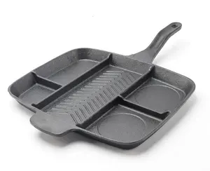 Hot bán không dính chia nướng Fry lò bữa ăn Skillet thiết kế độc đáo 5 ngăn tất cả trong một bữa ăn sáng Pan