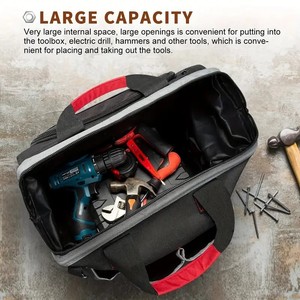 Vai duy nhất Crossbody không thấm nước phần cứng hộp công cụ cài đặt Thạc sĩ thợ điện Công cụ túi với lao động bảo vệ các tính năng - Product Image 4