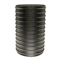Élément filtrant conique en acier inoxydable 304/316 pour tambour Johnson, filtre à tamis métallique en fibre, résistant aux hautes températures