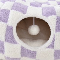 Grand lit ovale pour chat, coussin en peluche doux pour animaux de compagnie, nid confortable et chaleureux pour l'intérieur, tapis de couchage pour chats et chatons