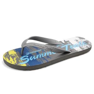 Pantoufles simples pour hommes, vente en gros, chaussures de plage en contreplaqué, marque de mode, tongs - Product Image 1