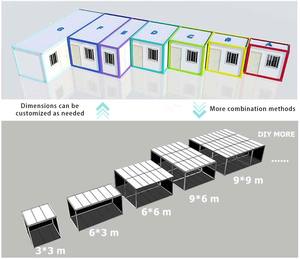 Maison conteneur respirante à toit plat en acier à double étage, logement préfabriqué assemblable, hôtel extensible résistant aux tremblements de terre - Product Image 6