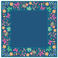 Tapis de table de poker Texas motif floral paon antidérapant résistant à l'usure simple pour divertissement et mahjong