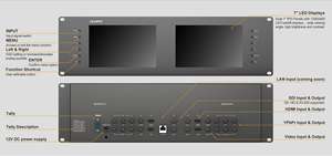 LILLI PUT RM-7028S 2*7 "3RU ausziehbarer Rack-Video monitor mit 1280*800 LED IPS-Bildschirm SDI, HDMI, YPbPr für Rundfunk - Product Image 4