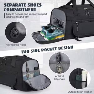 Free Sample 40L Multipurpose Durable Sports Gym Travel Duffel Carry on Lightweight Weekender <b>Overnight</b> <b>Bag</b> for <b>Men</b> - Product Image 4