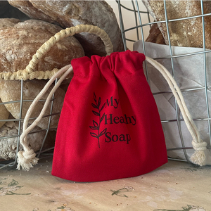 Sac à poussière en coton mousseline biologique recyclé avec logo personnalisé, certifié GOTS - Product Image 4