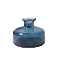 Bouteille en verre ronde et plate de 150 ml pour diffuseur de parfum d'ambiance, flacon vide pour diffuseur d'arômes avec bâtonnets en rotin, vente en gros, couleur personnalisée