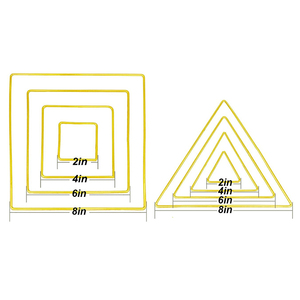 Anneaux en métal <span class=keywords><strong>attrape</strong></span>-rêves dorés, anneaux en métal <span class=keywords><strong>attrape</strong></span>-rêves carrés et triangulaires, anneaux en macramé pour l'artisanat - Product Image 2