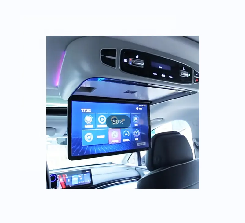 Personalizzazione delle dimensioni prezzo all'ingrosso vendita calda custom business van monitor da soffitto monitor da tetto multimedia car TV