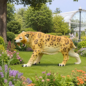 Sculpture réaliste <span class=keywords><strong>de</strong></span> <span class=keywords><strong>tigre</strong></span> à dents <span class=keywords><strong>de</strong></span> <span class=keywords><strong>sabre</strong></span> en fibre <span class=keywords><strong>de</strong></span> verre, statue en FRP, statue <span class=keywords><strong>de</strong></span> <span class=keywords><strong>tigre</strong></span> à dents <span class=keywords><strong>de</strong></span> <span class=keywords><strong>sabre</strong></span> pour exposition en parc à thème extérieur - Product Image 6