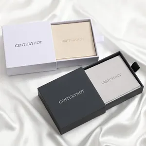 Caixa de papelão para presente com logotipo personalizado de luxo leve, caixa de papelão com brincos de microfibra, colar e sacola de joias