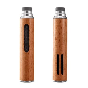 <b>Car</b> Ashtray Solid Wood Leakproof Portable Cigarette Holder With Coverless Design For General Use - Product Image 1