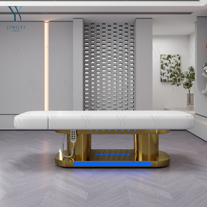 Fabrik preis Elektrische CE-Motoren Gold Base Spa Salon Kosmetische Schönheits <span class=keywords><strong>massage</strong></span> Tisch behandlung Gesichts bett