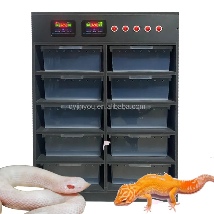 Produsen persediaan reptil cerdas kontrol suhu ganda PVC rak pembiakan ular kura-kura macan tutul gecko penutup