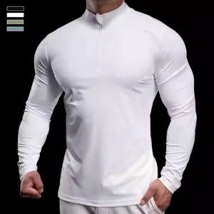 Pull à col montant et demi-zip de nouvelle conception, pull pour homme, hauts d'automne et d'hiver, t-shirt en tissu personnalisé, manches longues pour homme - Product Image 4