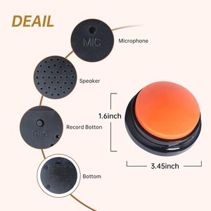 30 giây ghi lại và phát lại nút chó để liên lạc đào tạo thú cưng buzzer - Product Image 2