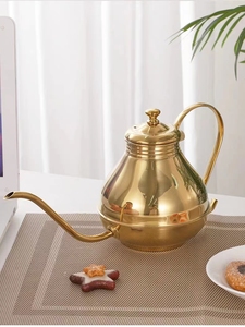 도매 아라비아 오리 주전자 에나멜 모로코 스테인레스 스틸 주입기 매직 세트 찻주전자 - Product Image 5