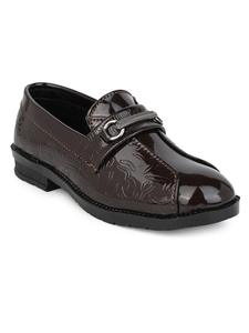 Mocassins synthétiques marron bordeaux de qualité supérieure pour garçons, confortables, souples, de luxe, style chaîne, légers, antidérapants, pour occasions décontractées et fêtes - Product Image 3