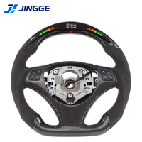Volant en cuir personnalisé avec LED et fibre de carbone adapté aux X5 528 530 G30 G38 F30 F32 F34 F35 F36 F22 F02 E90 Sports
