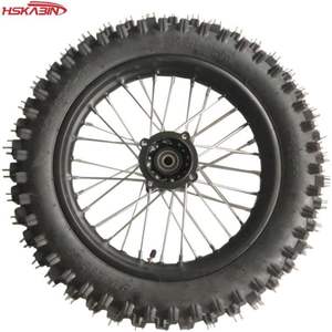 Jantes en aluminium haute résistance SDG 15 mm, moyeu noir, nouveau jeu complet de pneus tout-terrain pour moto, tailles 14 pouces, matériau caoutchouc, indice de charge 55 - Product Image 5